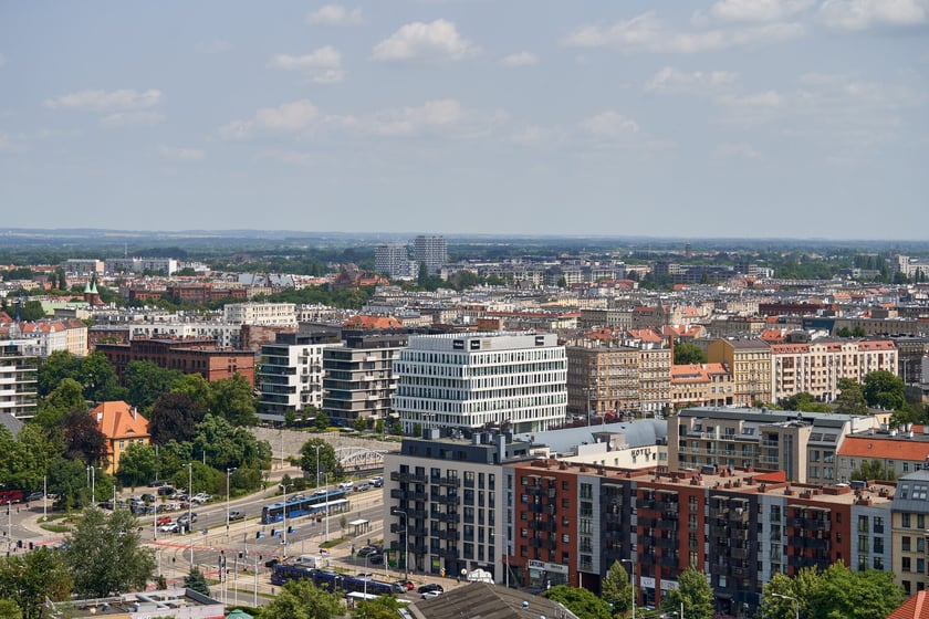 Panorama Wrocławia z dachu Atal Towers
