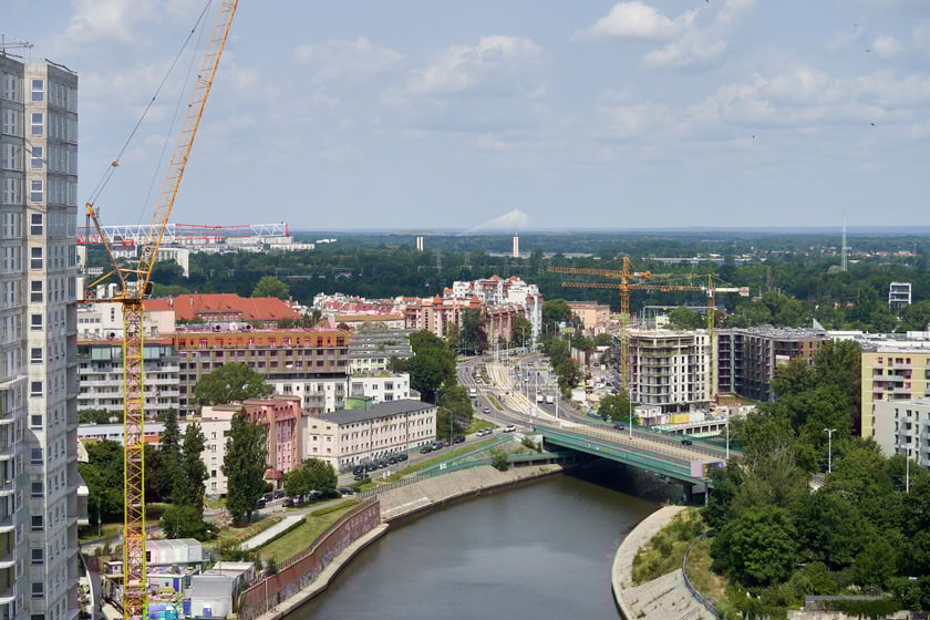 Panorama Wrocławia z dachu Atal Towers