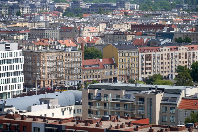 Panorama Wrocławia z dachu Atal Towers
