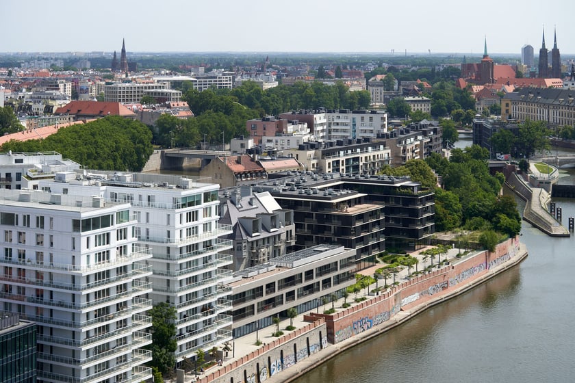 Panorama Wrocławia z dachu Atal Towers