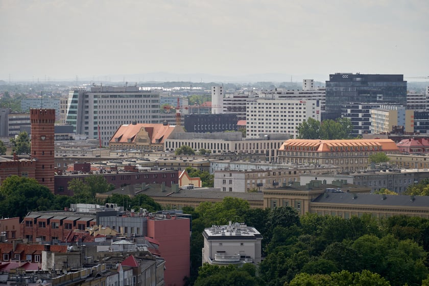 Panorama Wrocławia z dachu Atal Towers