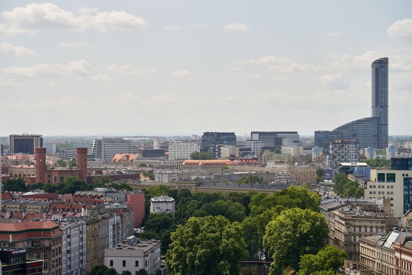 Panorama Wrocławia z dachu Atal Towers