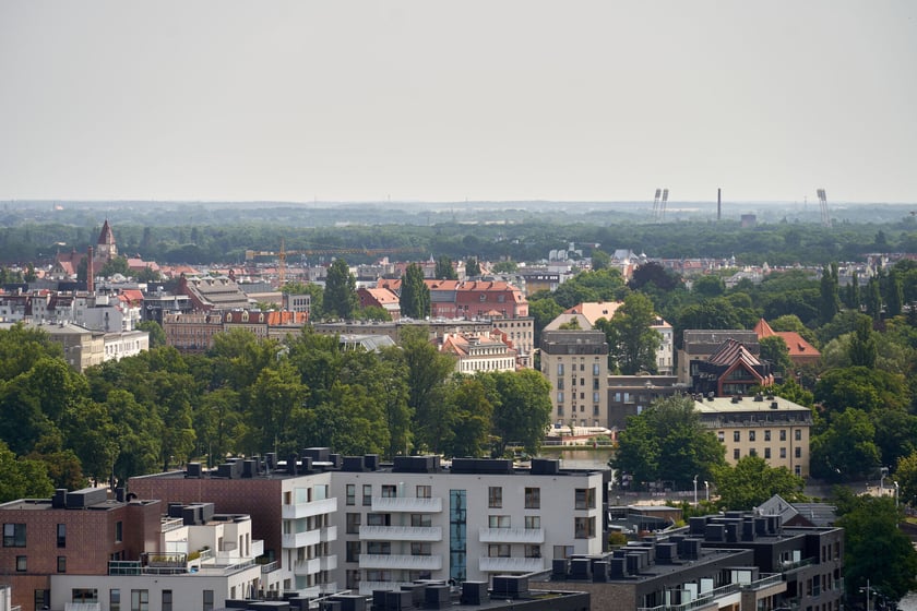 Panorama Wrocławia z dachu Atal Towers