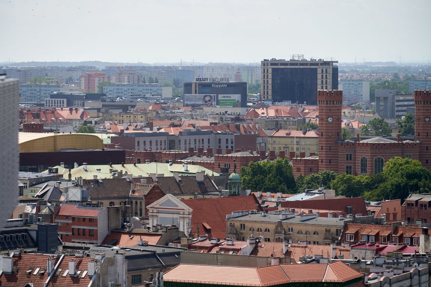 Panorama Wrocławia z dachu Atal Towers