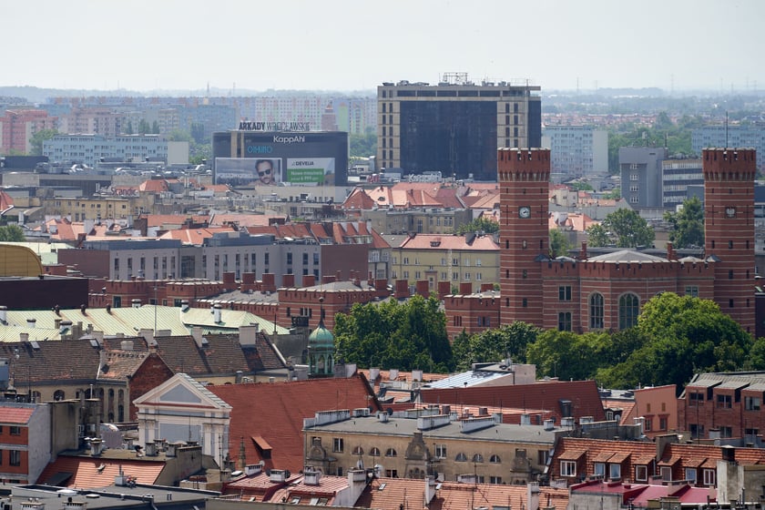 Panorama Wrocławia z dachu Atal Towers
