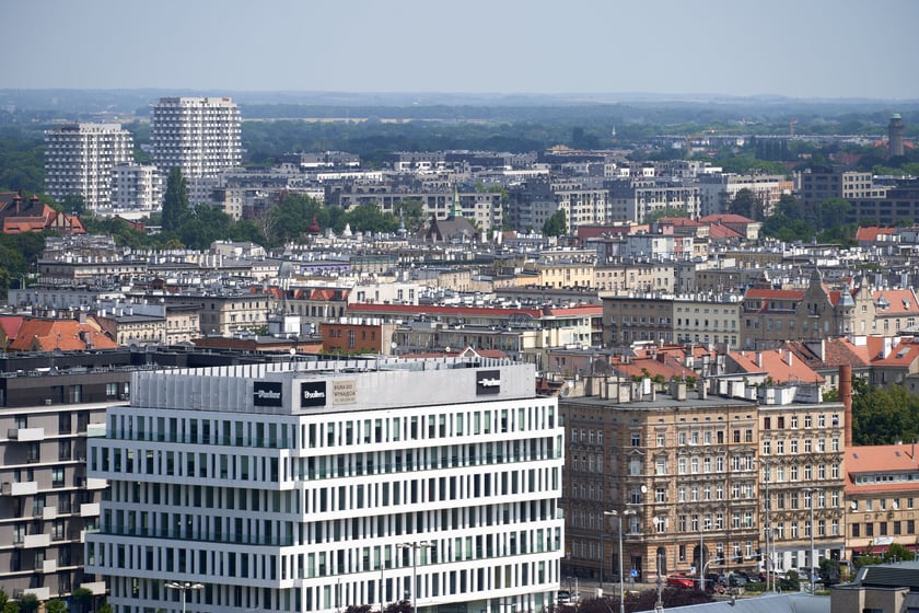 Panorama Wrocławia z dachu Atal Towers
