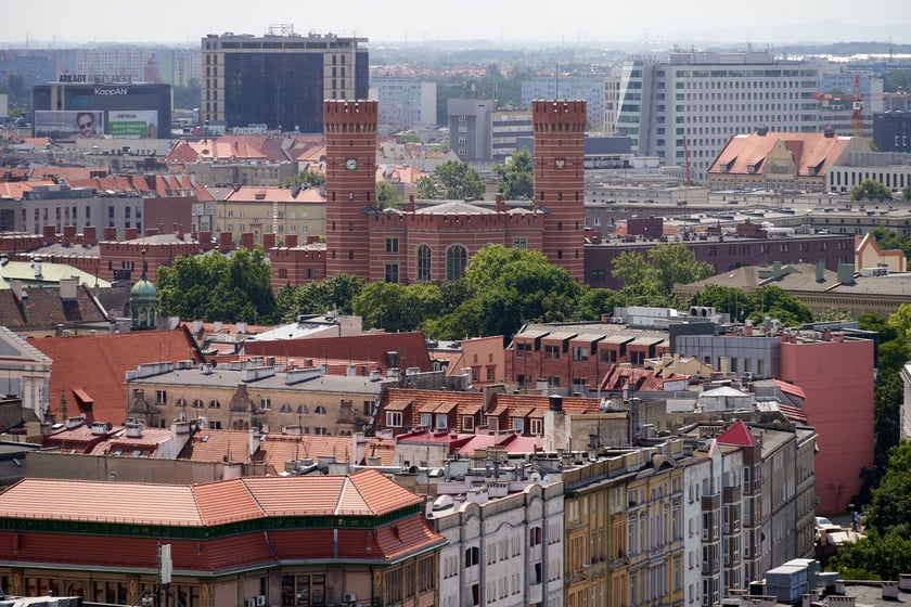 Panorama Wrocławia z dachu Atal Towers