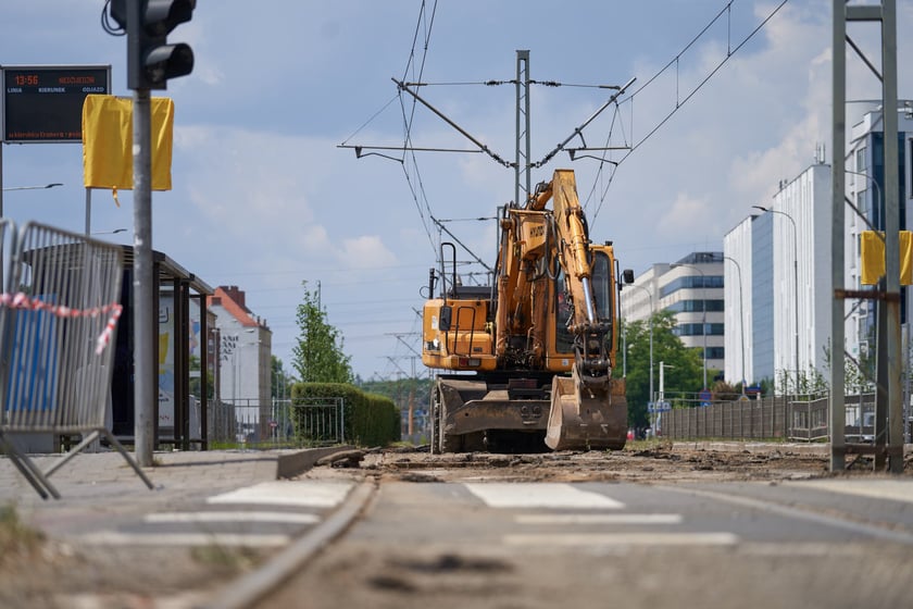 Remont torowiska wzdłuż Legnickiej