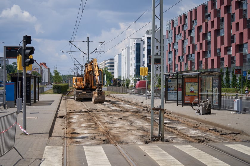 Remont torowiska wzdłuż Legnickiej