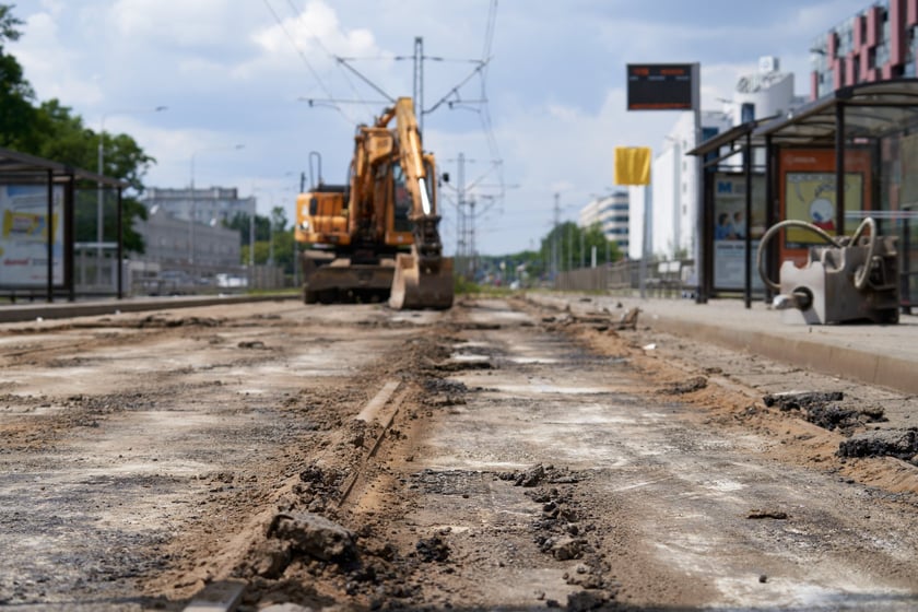 Remont torowiska wzdłuż Legnickiej