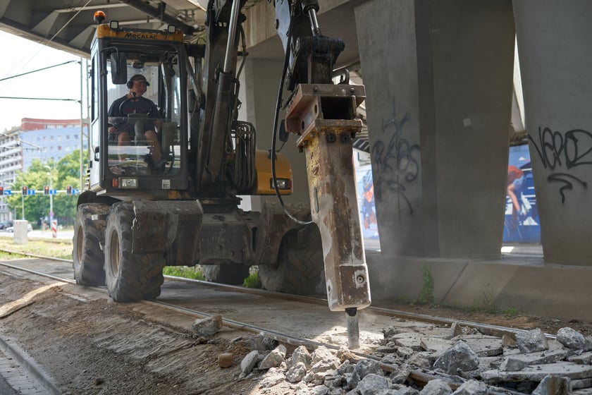 Remont torowiska wzdłuż Legnickiej