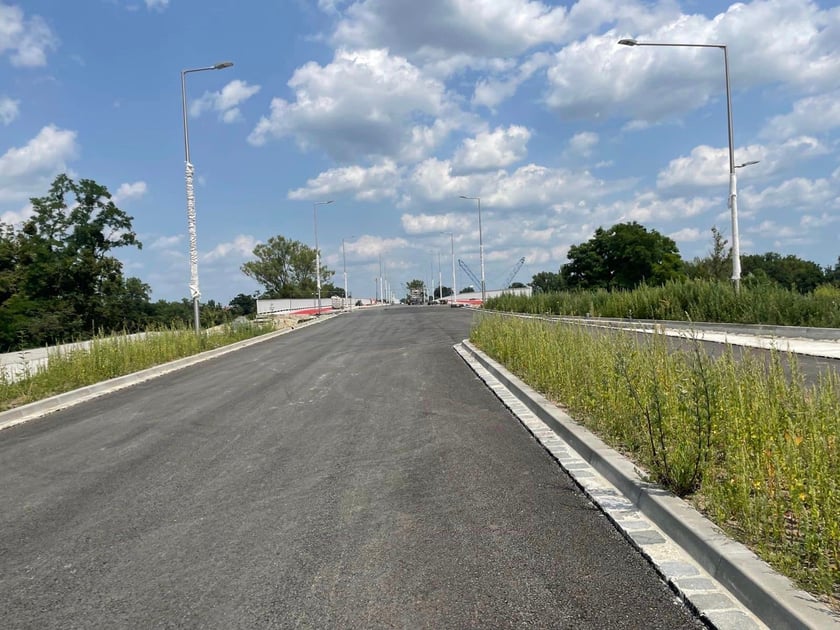 Most Olimpijski nad Odrą (Aleja Wielkiej Wyspy) w budowie, pierwsze dni lipca 2023 r.