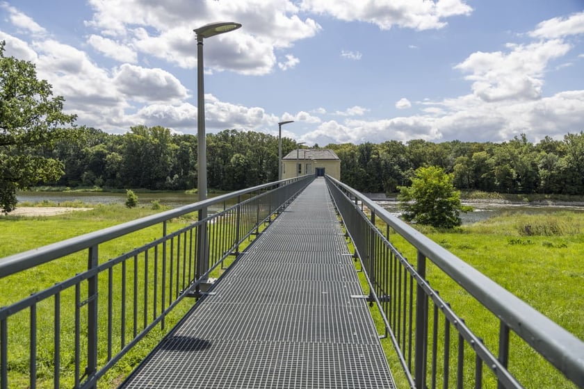 stopień wodny na Rędzinie po remoncie, sierpień 2023