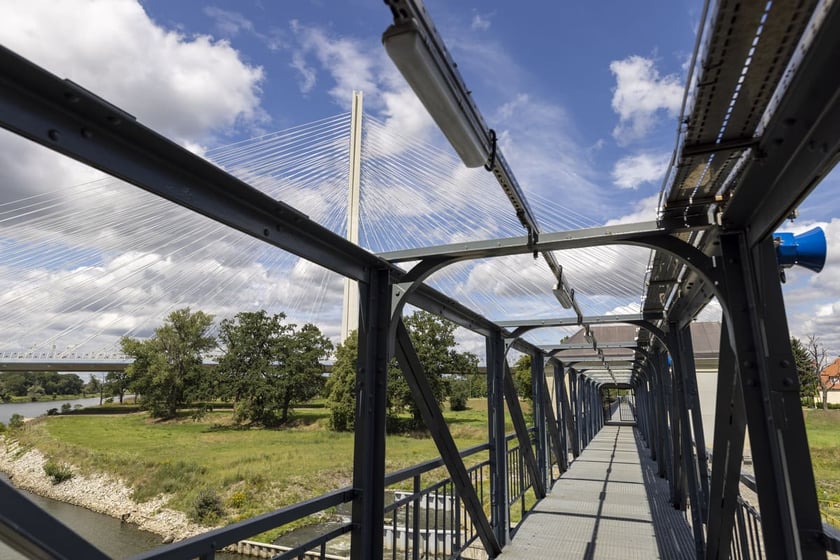 stopień wodny na Rędzinie po remoncie, sierpień 2023