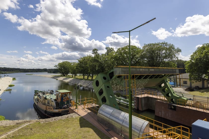 stopień wodny na Rędzinie po remoncie, sierpień 2023