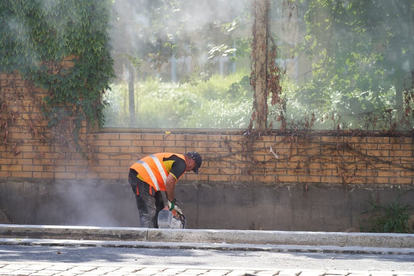 Przebudowa placu Staszica i ulicy Pomorskiej w sierpniu 2023 roku