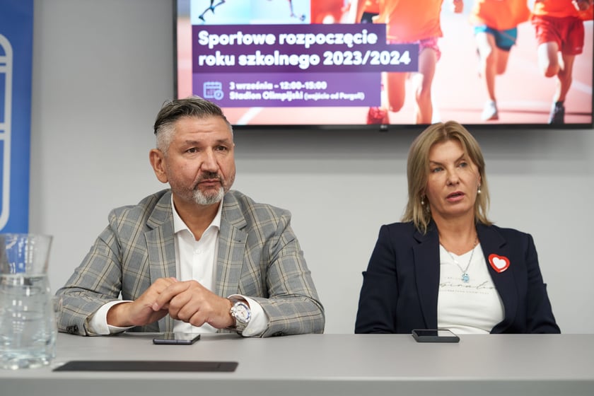 Konferencja prasowa przed sportowym rozpoczęciem roku szkolnego