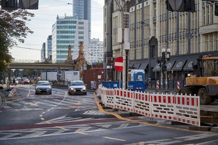 Przebudowa torowiska na skrzyżowaniu Piłsudskiego i Świdnickiej we Wrocławiu, 5.09.2023