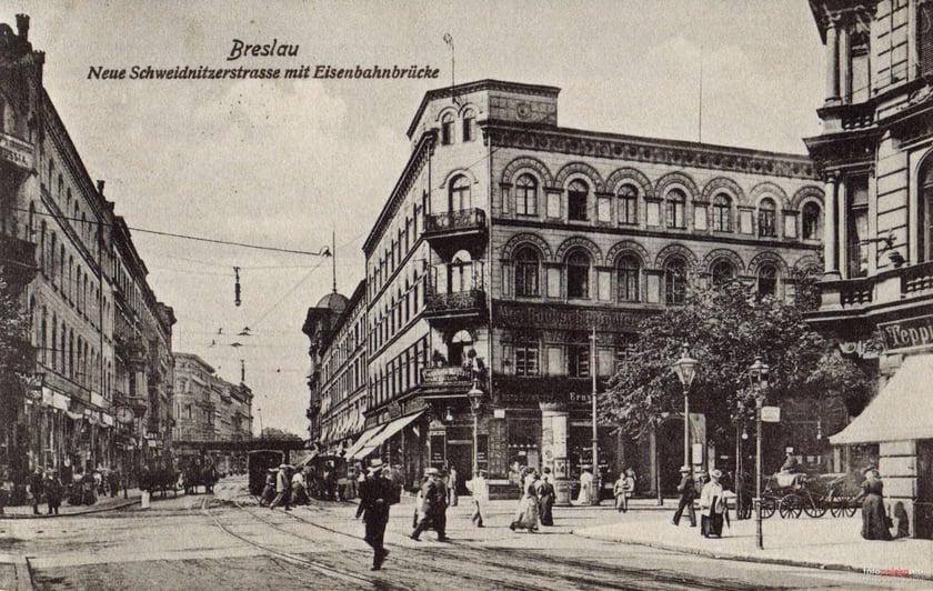 Ul. Piłsudskiego we Wrocławiu na początku XX wieku