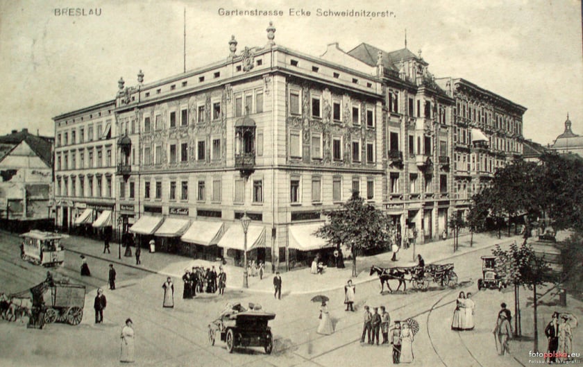 Ul. Piłsudskiego we Wrocławiu na początku XX wieku