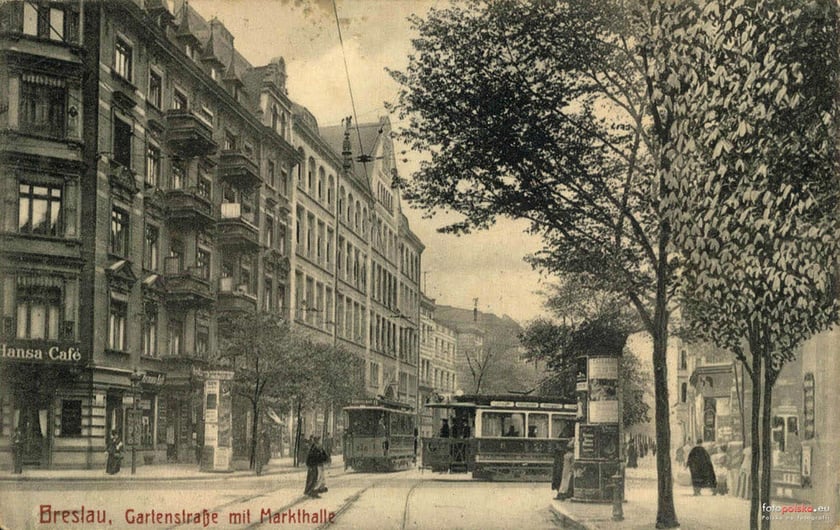 Ul. Piłsudskiego we Wrocławiu na początku XX wieku