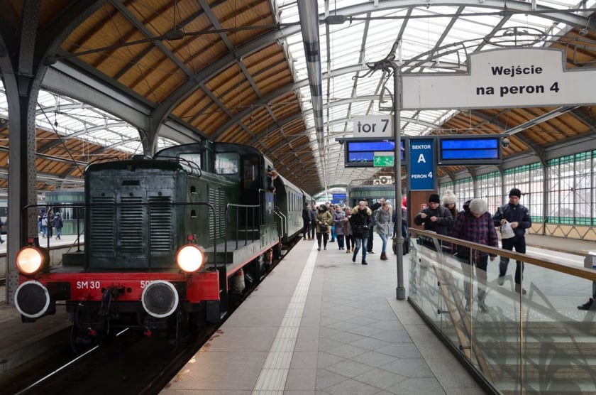 Pociąg retro we Wrocławiu