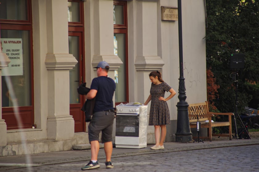 Plac Uniwersytecki we Wrocławiu jako plan filmowy do produkcji pt. Droga do domu