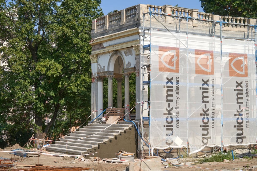 Bastion Sakwowy (Wzgórze Partyzantów) w remoncie we wrześniu 2023 roku