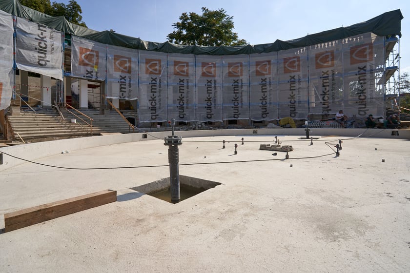 Bastion Sakwowy (Wzgórze Partyzantów) w remoncie we wrześniu 2023 roku