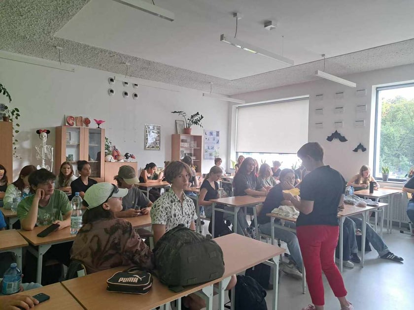 Uczniowie  z V Liceum Ogólnokształcące we Wrocławiu i Domgymnasium w Verden.
