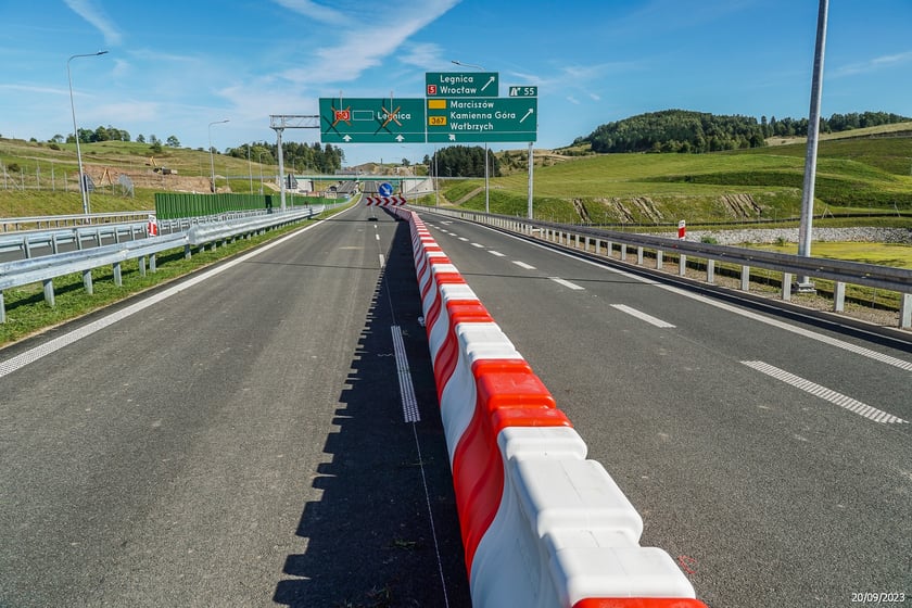 S3 na Dolnym Śląsku we wrześniu 2023 r.