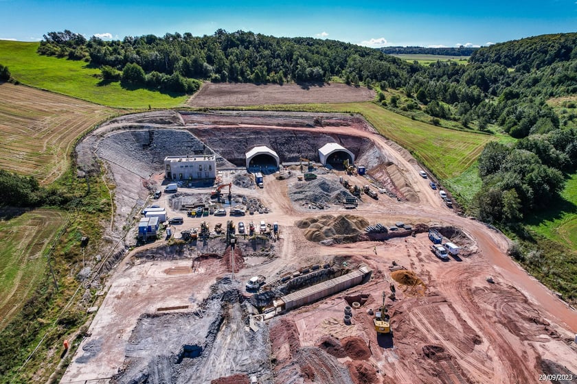 S3 Bolków – Kamienna Góra w budowie we wrześniu 2023