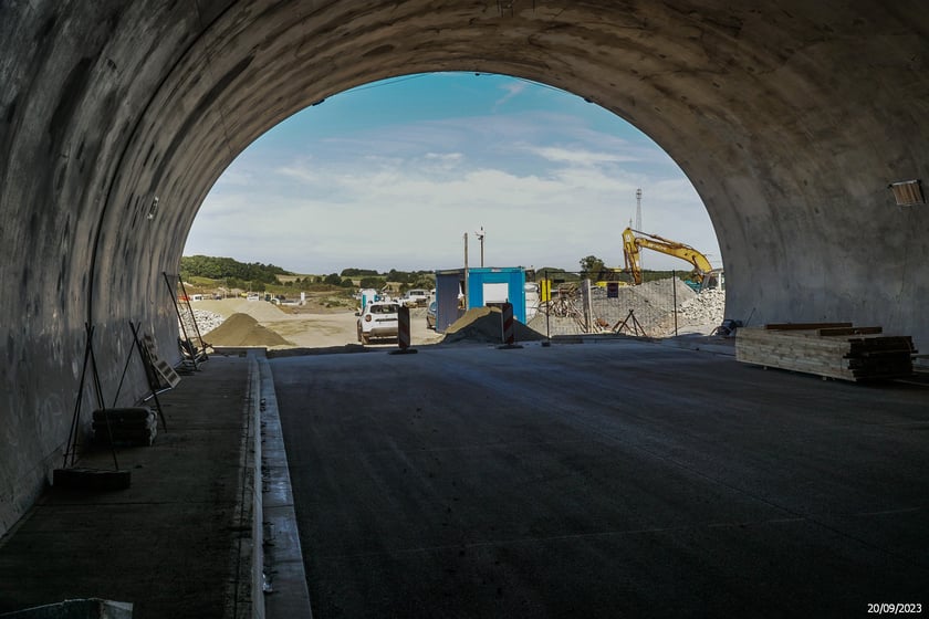 S3 Bolków – Kamienna Góra w budowie we wrześniu 2023
