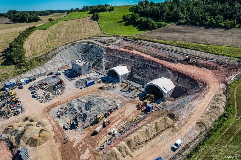 S3 Bolków – Kamienna Góra w budowie we wrześniu 2023