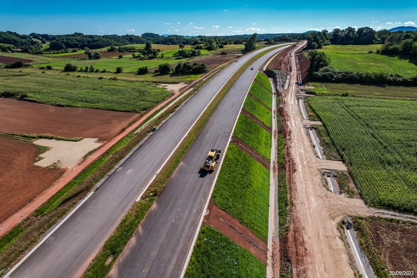 S3 Bolków – Kamienna Góra w budowie we wrześniu 2023