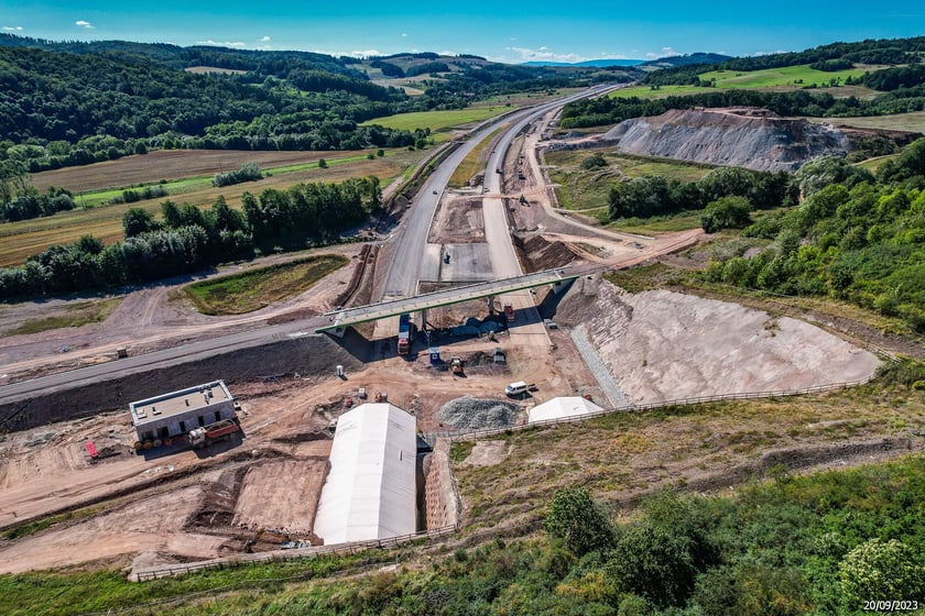 S3 Bolków – Kamienna Góra w budowie we wrześniu 2023