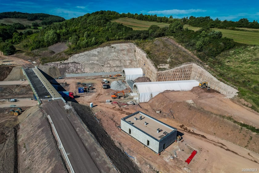 S3 Bolków – Kamienna Góra w budowie we wrześniu 2023