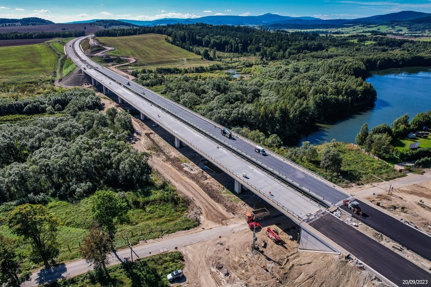 S3 Bolków – Kamienna Góra w budowie we wrześniu 2023