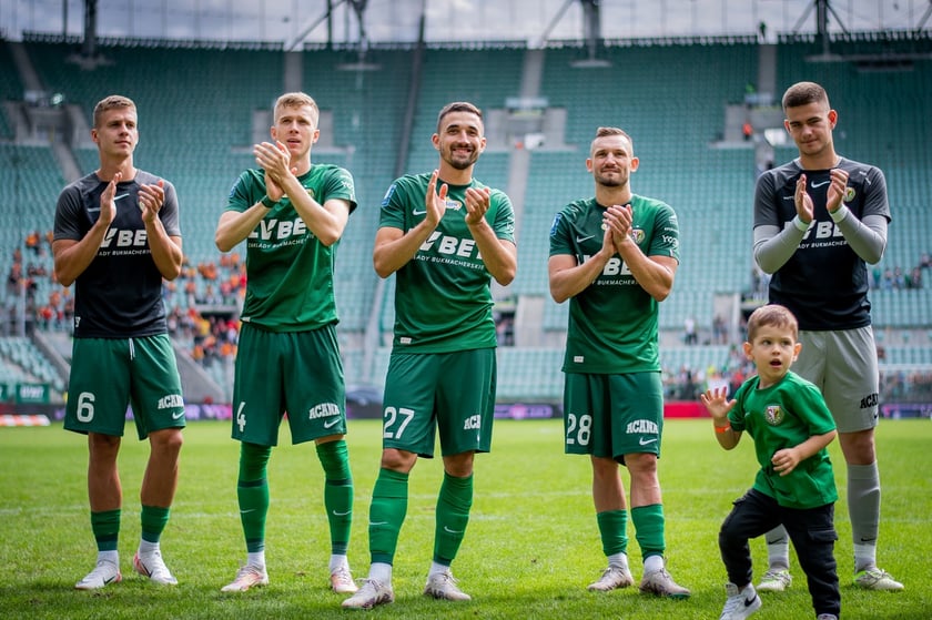 Na zdjęciu piłkarze Wrocławskiego Klubu Sportowego Śląsk Wrocław