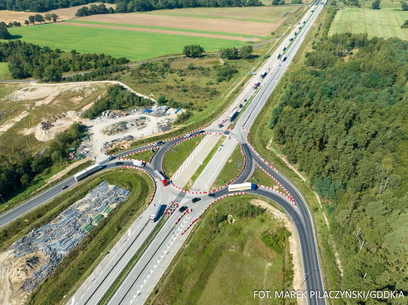 A18 w przebudowie, przełom sierpnia i września 2023 roku