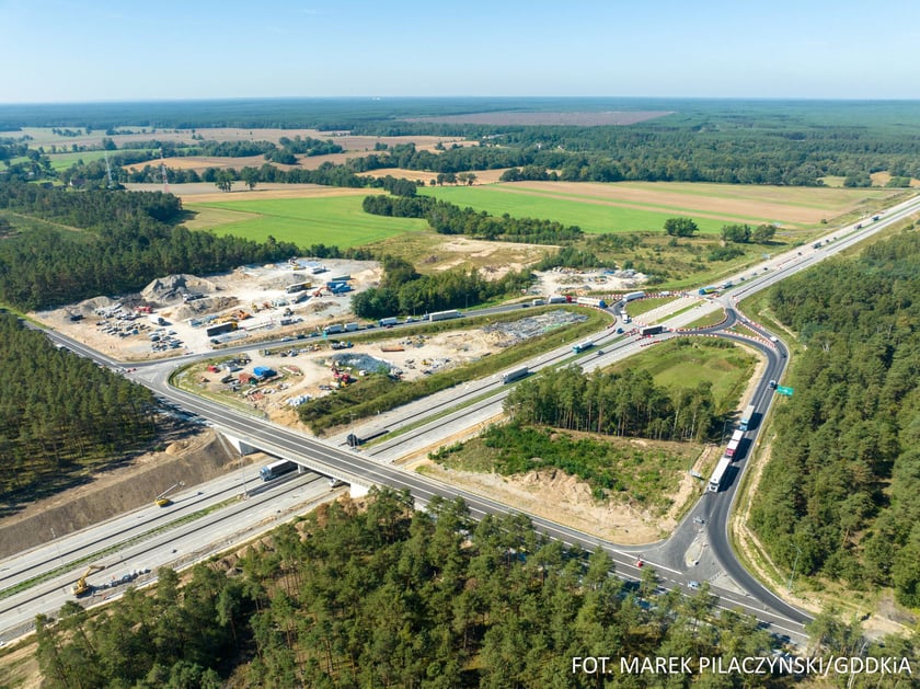 A18 w przebudowie, przełom sierpnia i września 2023 roku