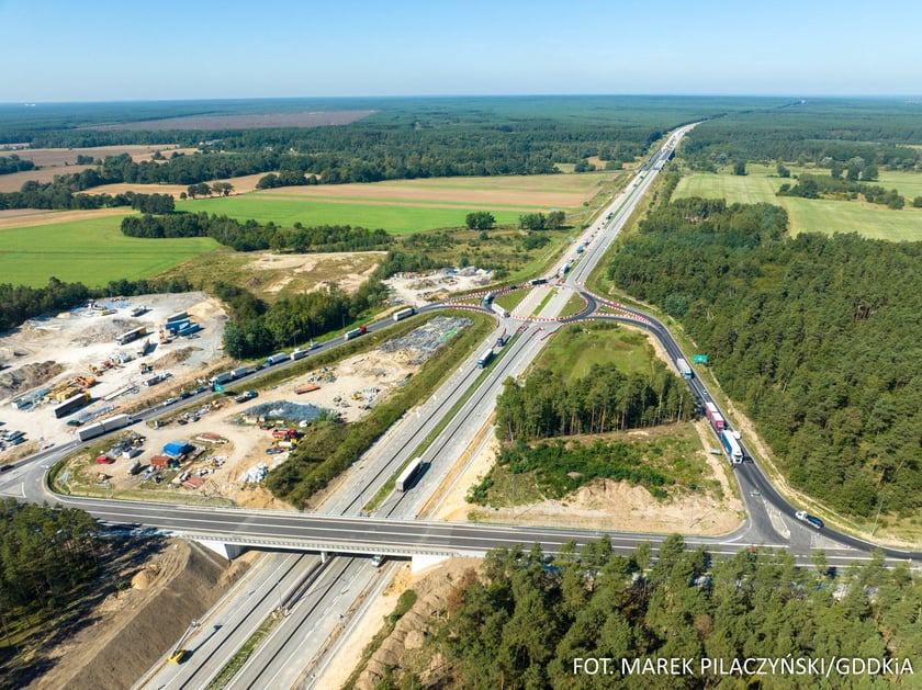 A18 w przebudowie, przełom sierpnia i września 2023 roku