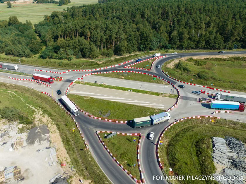 A18 w przebudowie, przełom sierpnia i września 2023 roku