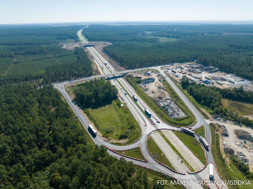 A18 w przebudowie, przełom sierpnia i września 2023 roku
