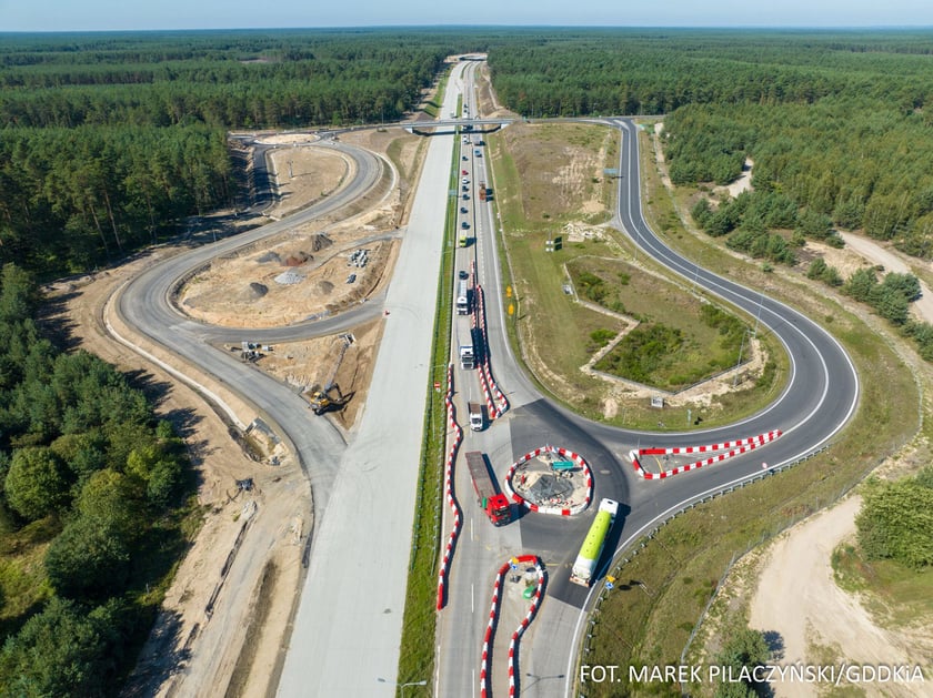 A18 w przebudowie, przełom sierpnia i września 2023 roku