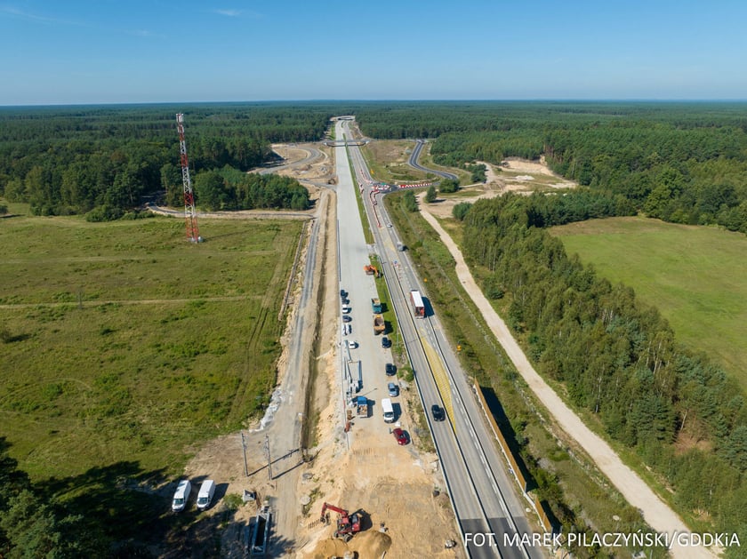 A18 w przebudowie, przełom sierpnia i września 2023 roku