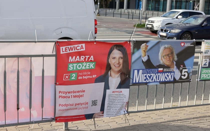 Materiały wyborcze w przestrzeni miejskiej dzień po wyborach&nbsp;&nbsp;