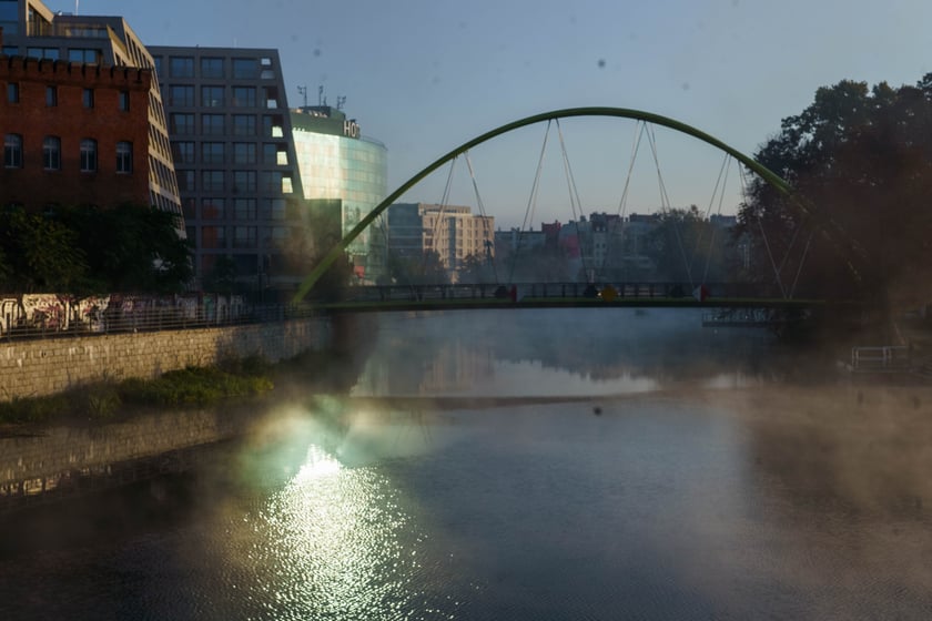 Piękne widoki w zamglony poranek