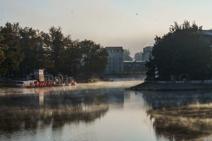 Piękne widoki w zamglony poranek