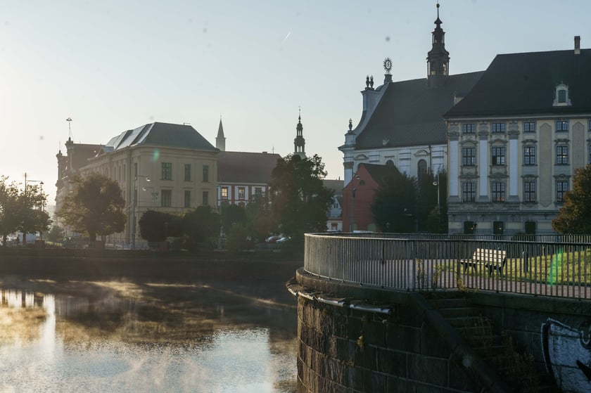 Piękne widoki w zamglony poranek